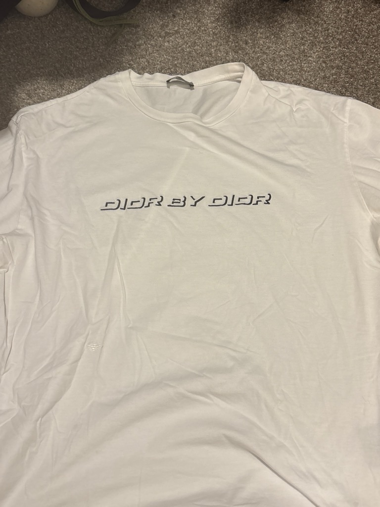 Dior White Dior By Dior Logo Crewneck TShirt